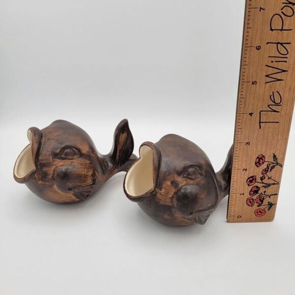 Vintage Pair of World Gift Wide Mouth Fish Trinket Dishes - Picture 6 of 12